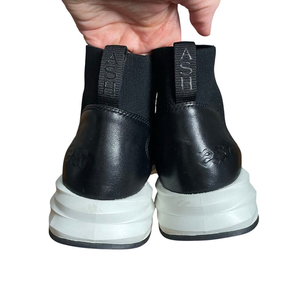 Ash Spot knit sock sneakers in midnight black chunky rubber sole EU 40 US 9 - Picture 4 of 7